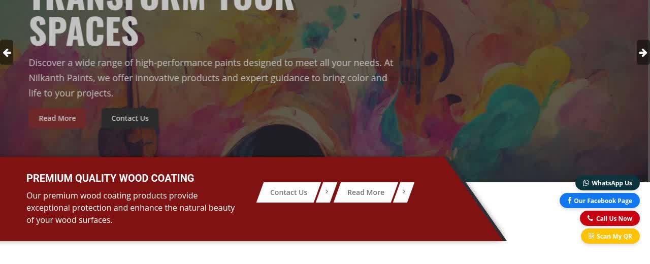 Live site preview — nilkanthpaints.com